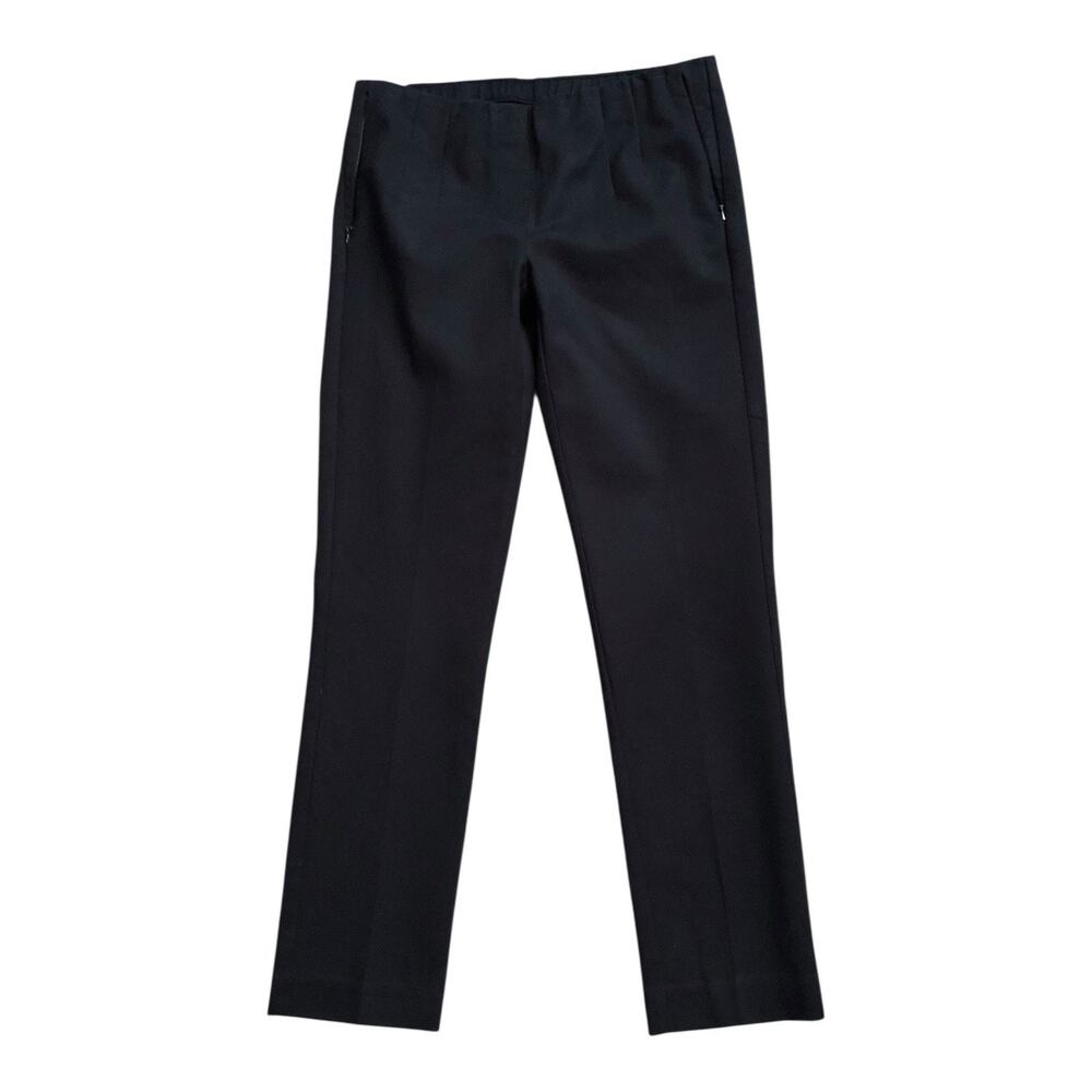 J Jill Pants Womens S Black Pull On Slim Straight Stretch Zip Pocket Workwear